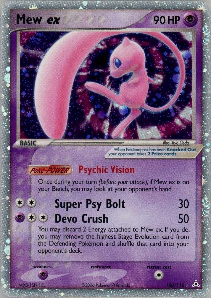 Mew EX #100 Pokemon Holon Phantoms