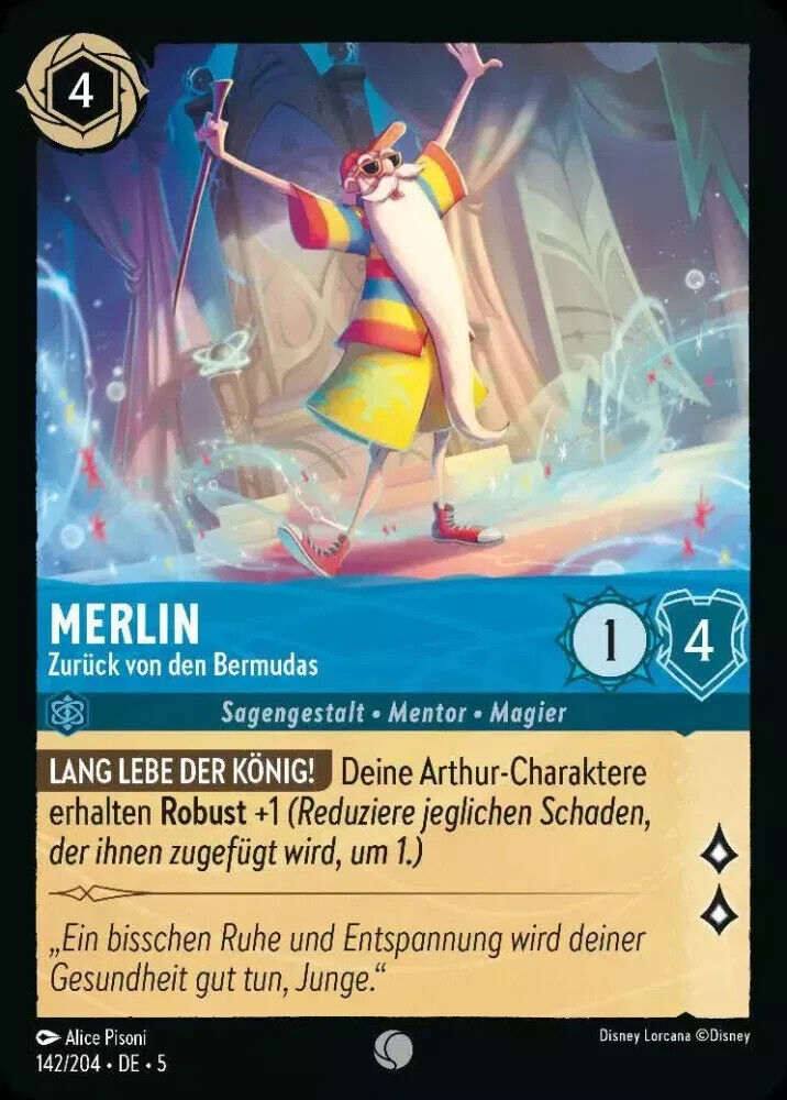 Disney Lorcana Foil Merlin - Back from Bermuda