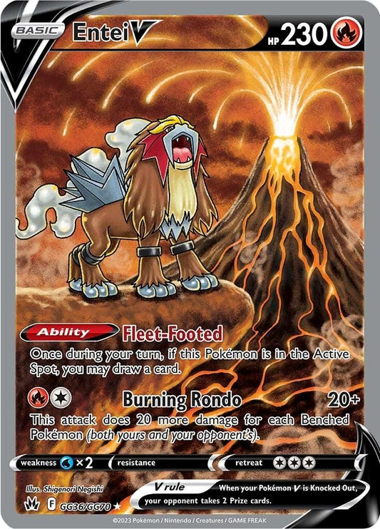 Entei V #GG36 Pokemon Crown Zenith