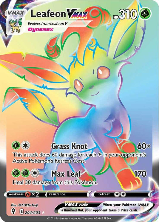 Leafeon VMAX #204 Pokemon Evolving Skies