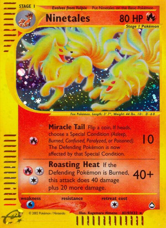 Ninetales #H19 Pokemon Aquapolis