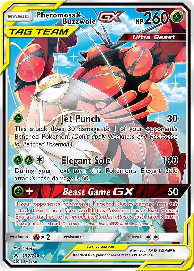 Pheromosa & Buzzwole GX #192 Pokemon Unbroken Bonds