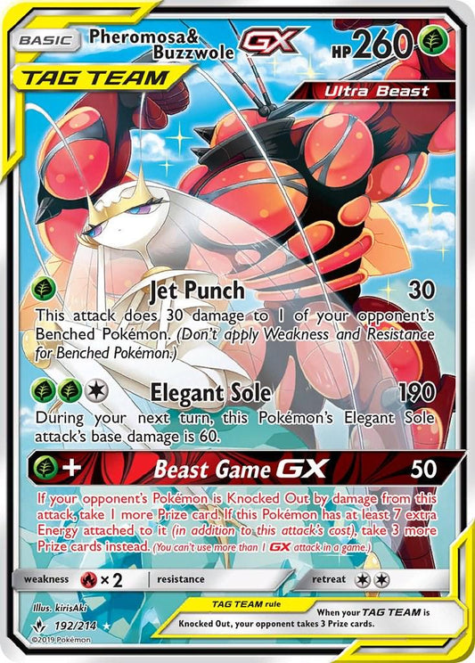 Pheromosa & Buzzwole GX #192 Pokemon Unbroken Bonds