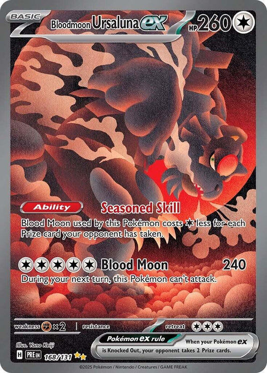 Bloodmoon Ursaluna ex #168 Pokemon Prismatic Evolutions
