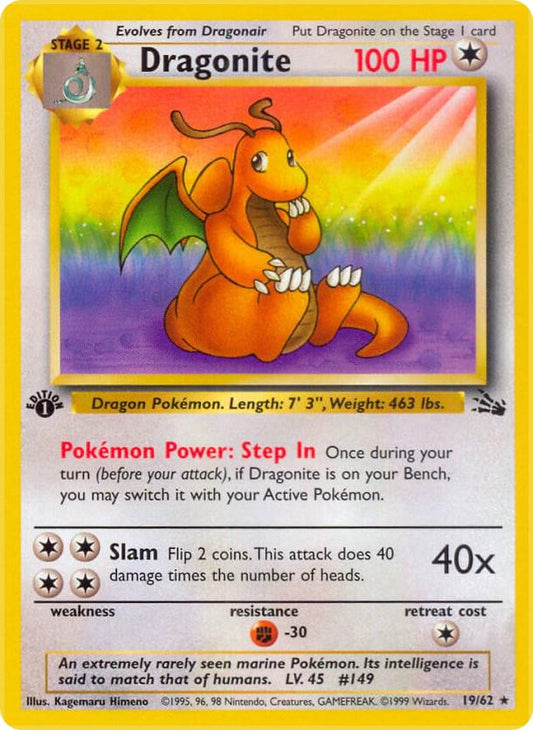 Dragonite [1st Edition] #19 Pokemon Fossil