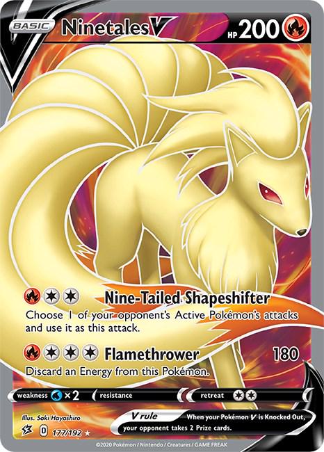 Ninetales V #177 Pokemon Rebel Clash