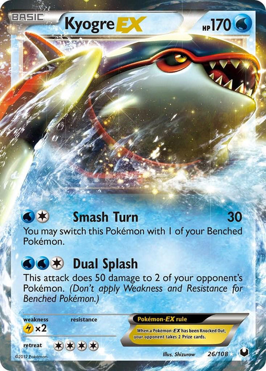 Kyogre EX #26 Pokemon Dark Explorers