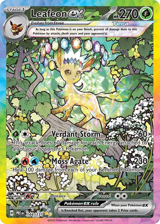Leafeon ex #144 Pokemon Prismatic Evolutions