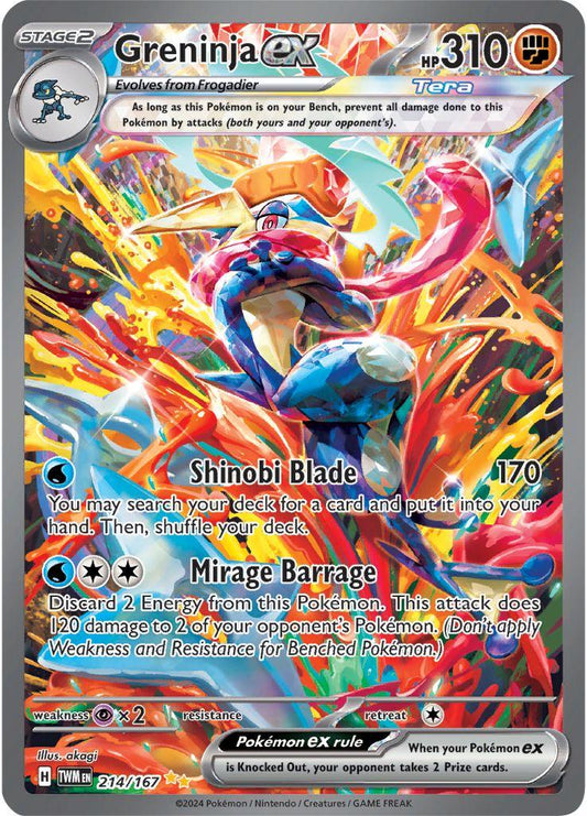 Greninja ex #214 Pokemon Twilight Masquerade