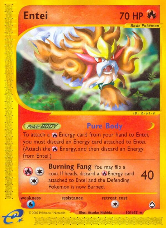 Entei #10 Pokemon Aquapolis