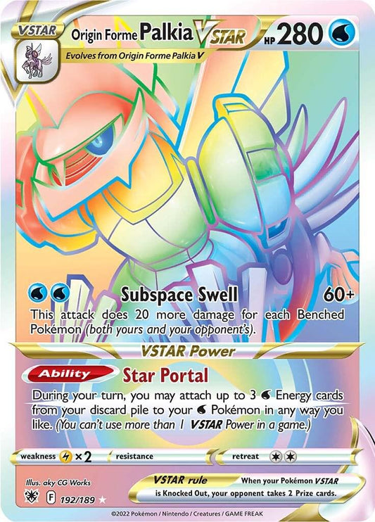 Origin Forme Palkia VSTAR #192 Pokemon Astral Radiance