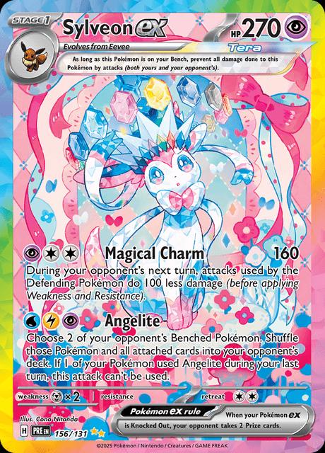 Sylveon ex #156 Pokemon Prismatic Evolutions