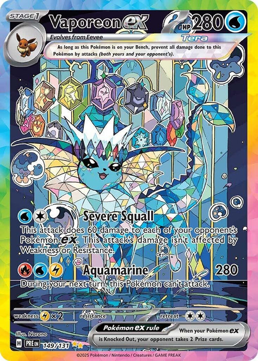 Vaporeon ex #149 Pokemon Prismatic Evolutions