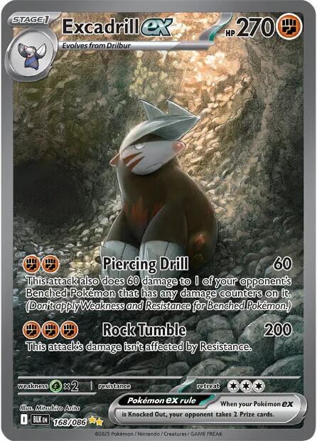Excadrill ex #168 Pokemon Black Bolt