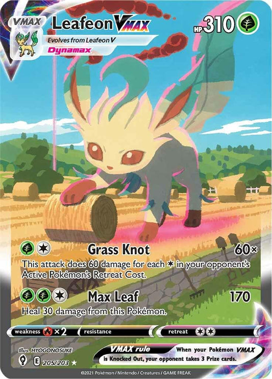 Leafeon VMAX #205 Pokemon Evolving Skies