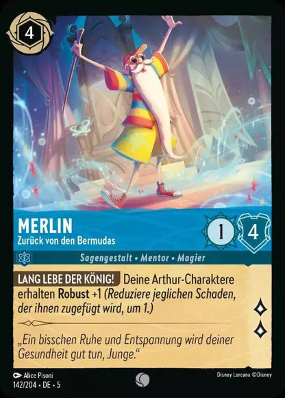 Disney Lorcana Foil Merlin - Back from Bermuda