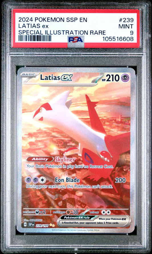 PSA 9 Latias ex #239 Pokemon Surging Sparks