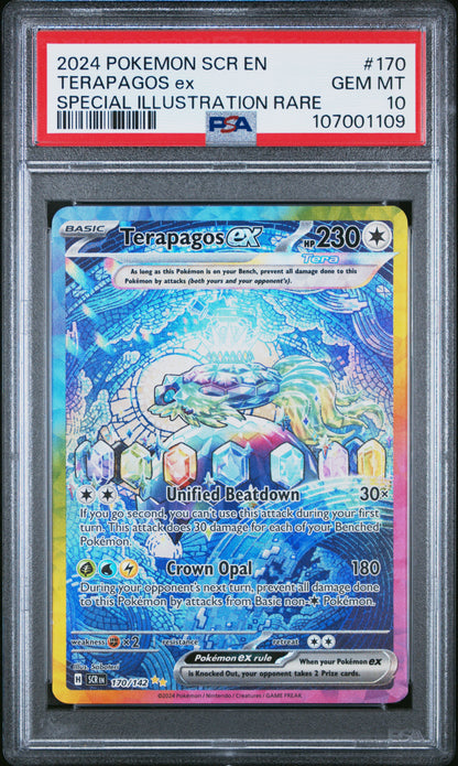 PSA 10 Terapagos ex #170 Pokemon Stellar Crown