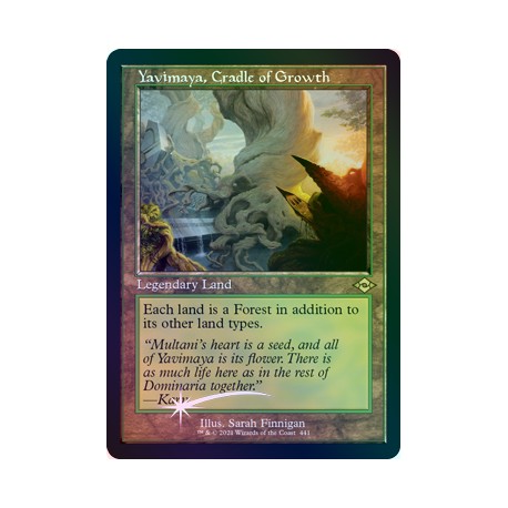 Yavimaya, Cradle of Growth (Retro Foil Etched) [Modern Horizons 2]